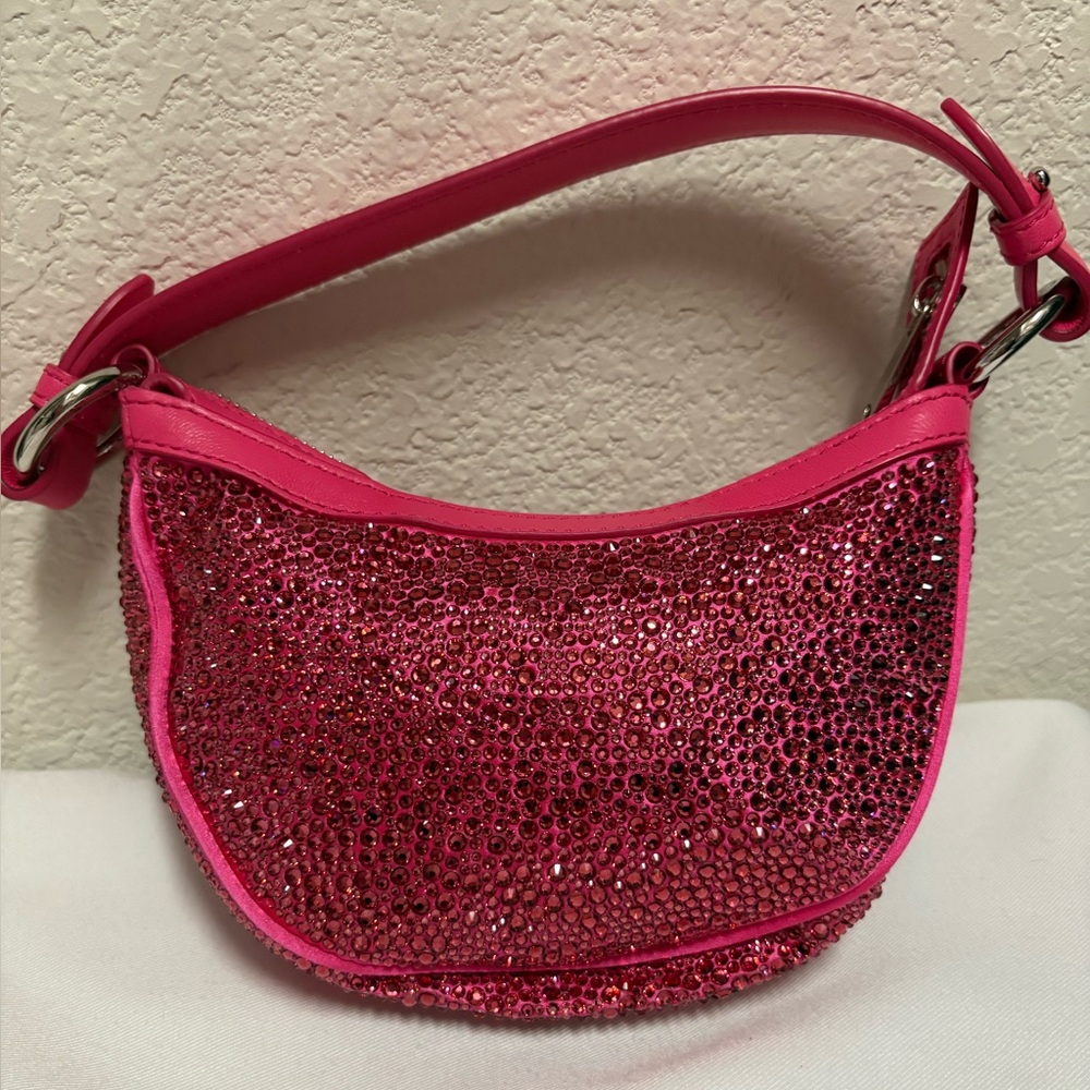 Versace Hot Pink Crystal Medusa Mini Shoulder Bag - Picture 3 of 9